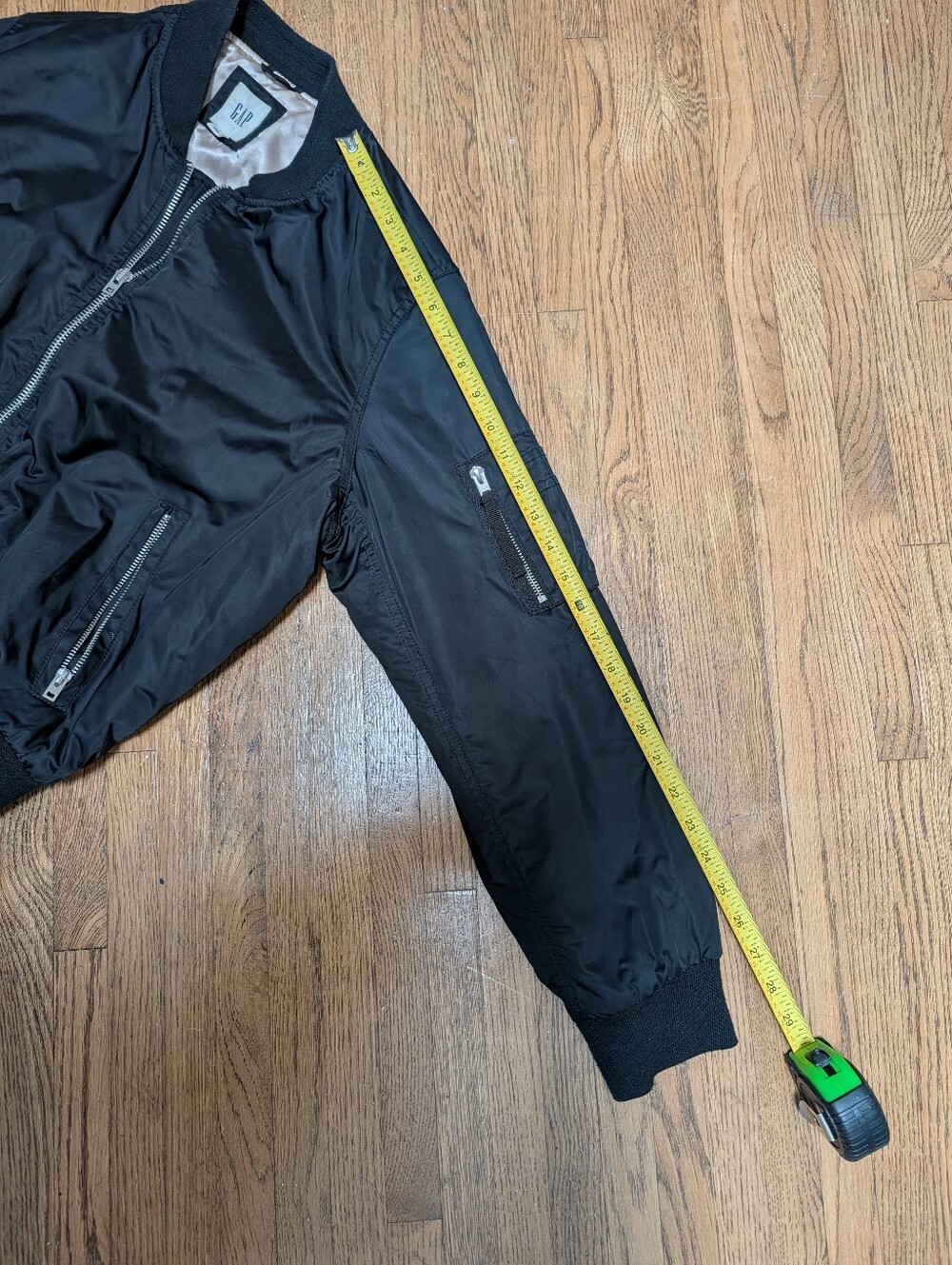 GAP Women's Black Satin Bomber Jacket - Picture 10 of 10